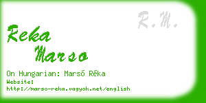 reka marso business card